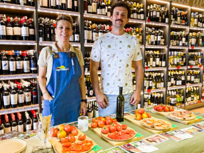 Teresa Garcies d'Agromart i Manel Pomar de l'Associaci&oacute; de Varietats Locals de Mallorca